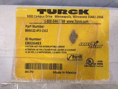 NEW TURCK 8MB12Z4P2CS12