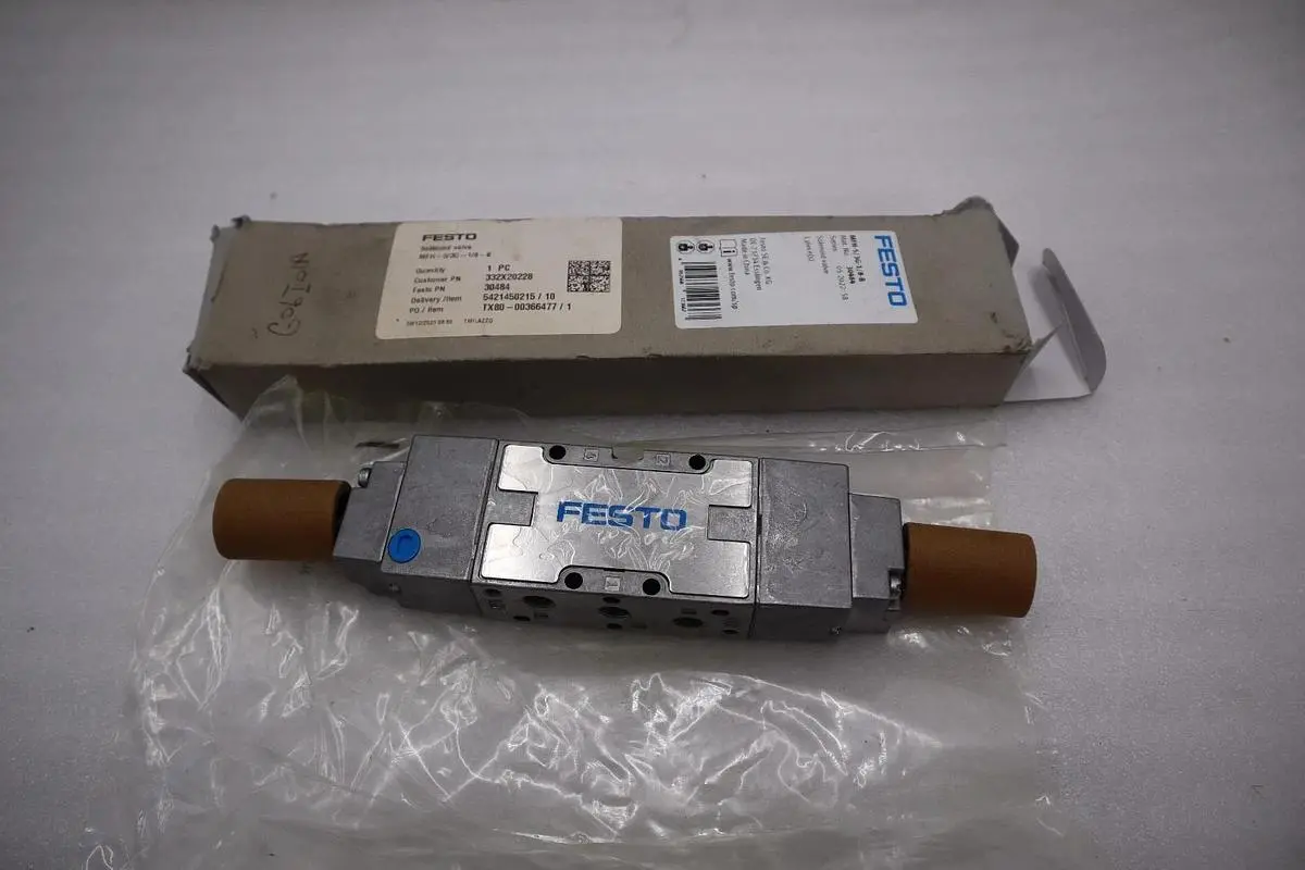 NEW OPEN BOX FESTO MFH-5/3G-1/8-B 30484 Air Solenoid Valve STK H1369