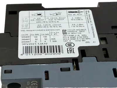 NEW SIEMENS 3RV2021-1JA10 CIRCUIT BREAKER 3RV20211JA10