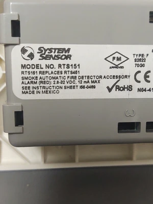 NEW System Sensor RTS151