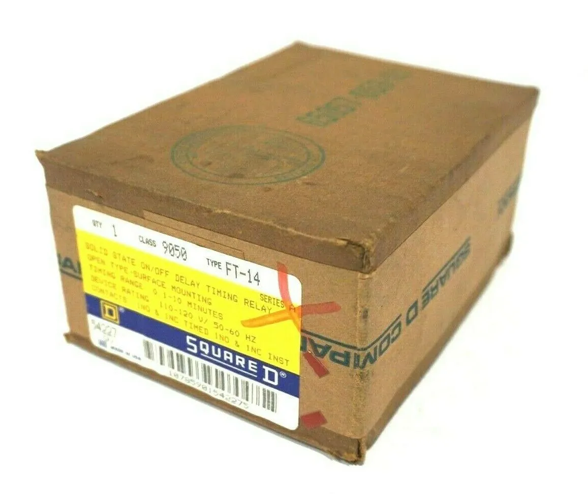 NEW SEALED SQUARE D 9050 FT-14 TIMING RELAY 9050FT14