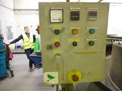 USED ROSLER ROTOFINISH DEBURRING LINE + DRYER