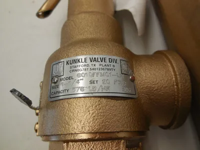 NEW KUNKLE 6010FFMO1-LM RELIEF VALVE 6010FFM010020