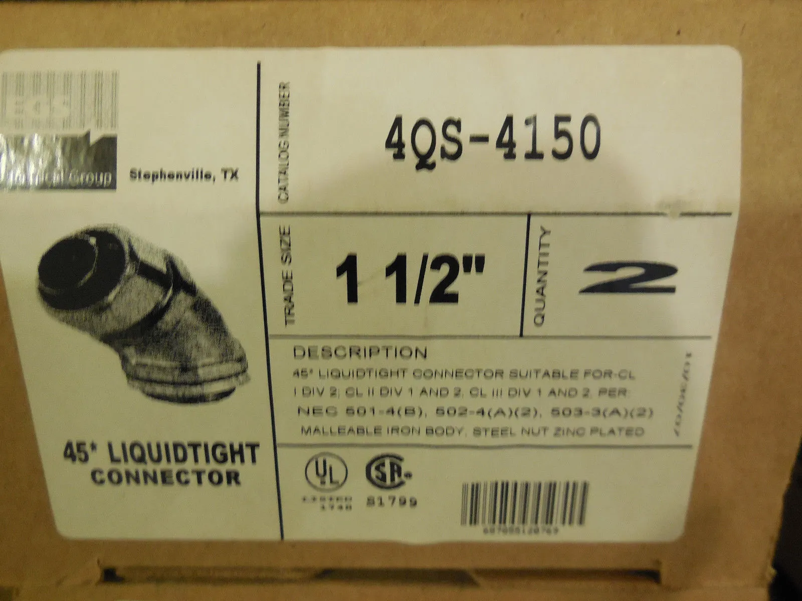 2 NEW EGS 4QS-4150 CONNECTOR 4QS4150