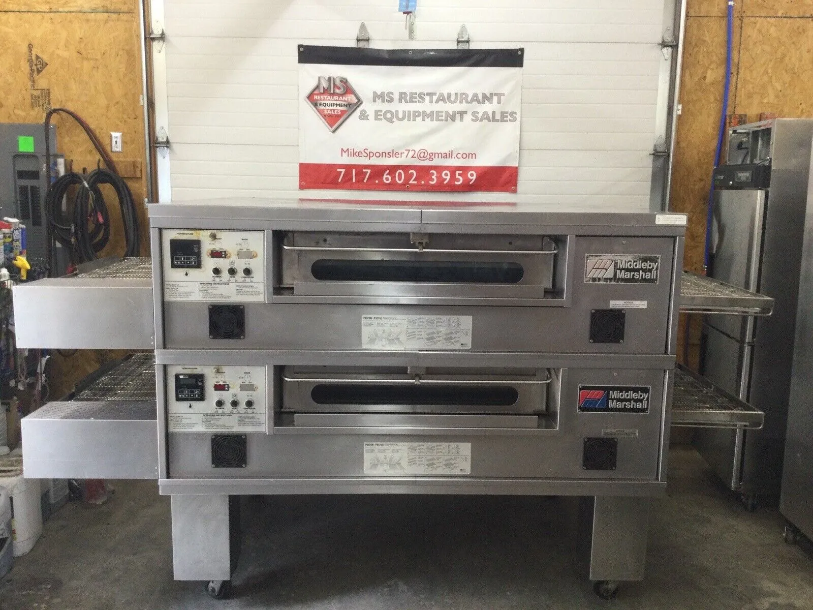 Middleby Marshall PS570G Double Stack Conveyor Pizza Ovens Tested / Working!