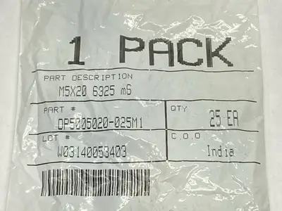 DP5005020-025M1 | Dowel Pins M5x20 6325 m6 LOT OF 25 - New