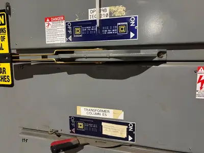 USED SQUARE D 3000A POWER SWITCHBOARD AND PANELBOARD SWITCHES