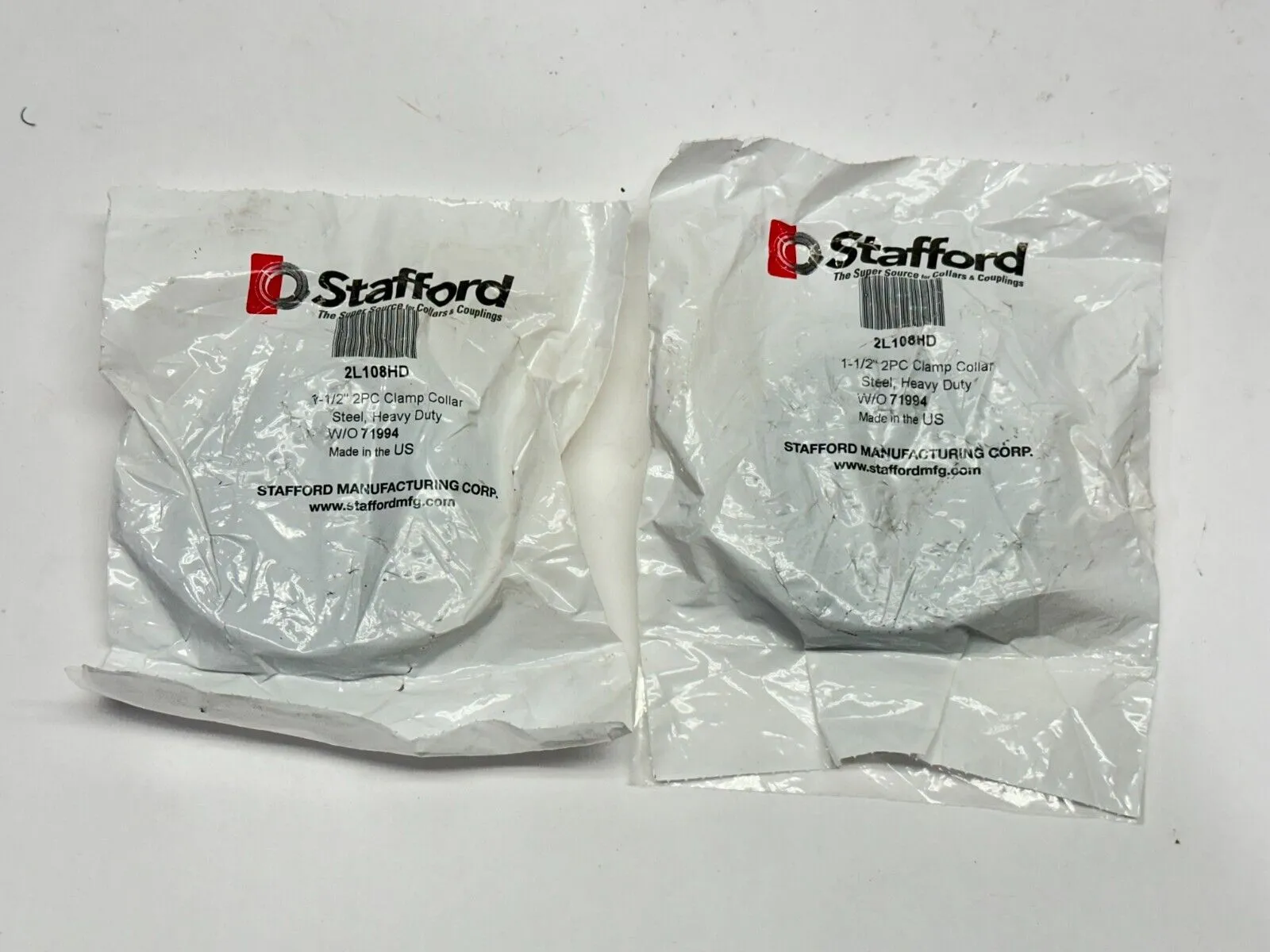 2L108HD | Stafford  Split Clamp Collar 2-Piece 1-1/2" LOT OF 2 - New