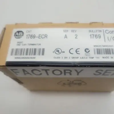 New | in-Stock ALLEN-BRADLEY ALLEN--BRADLEY RIGHT END CAP/TERMINATOR 1769-ECR SER.A 2 PLC Input & Output | ND Industrial Surplus #1212149