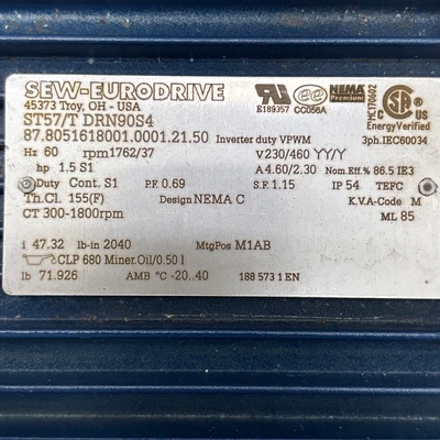 New | in-Stock SEW-EURODRIVE ST57/T DRN90S4 Motors (misc) Indiana US | J&J Industrial Supply #1285270