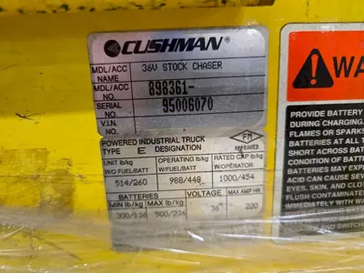 USED CUSHMAN 898361