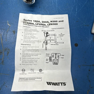 NEW Watts 288-z40