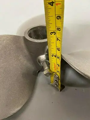 Stainless Steel 3 Blade Tank 9.25" Mixing Propeller 1.75" Shaft OD