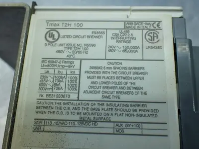 Used ABB TMAX T2H 100 Circuit Breakers Ohio US | HGR 24 #878588