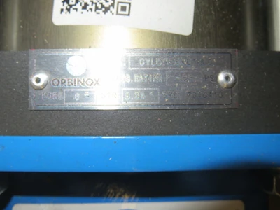 8" 150# Orbinox Knife Gate Valve Air Operated , Unused Condition