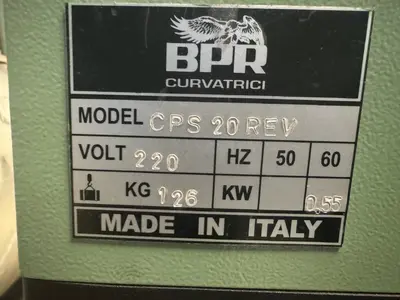 USED 2019 BPR CURVATRICI CPS20REV
