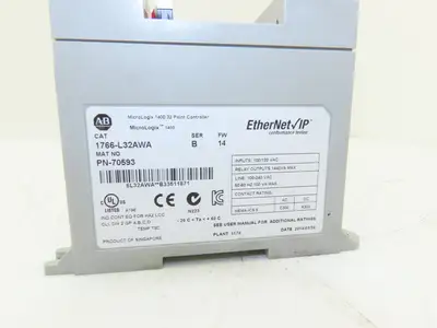 Allen Bradley 1766-L32AWA MicroLogix 1400 Controller Module 32 Point Ser B FW 14