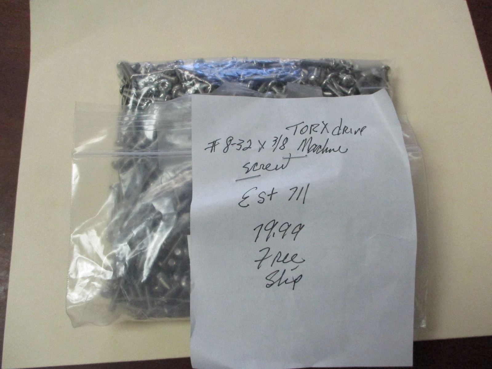 New 8-32X3/8" Torx Drive Machine Screws (QTY est. 711)