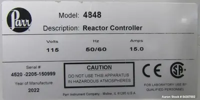 Used Parr Model 4526 Bench Top Reactor 2L 1900 PSI with 4848 Controller