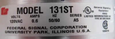 NEW FEDERAL SIGNAL 131ST-120A AMBER LIGHT 120V 131ST