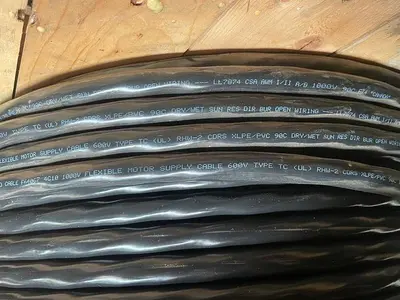 Belden # 29503 Wire 10AWG 3C XLPE Foil Braided Shielded Cable Aprox 608' (5687)