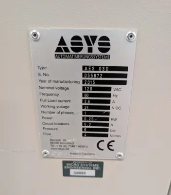 USED 2015 ASYS AES 03D