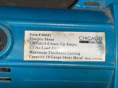 Used CHICAGO 46681 Sheet Metal Shears Ohio US | HGR 24 #1502561