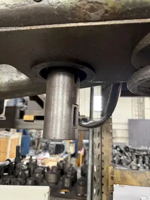 5' X 15" WEBO RADIAL ARM DRILL. STOCK # 0222126