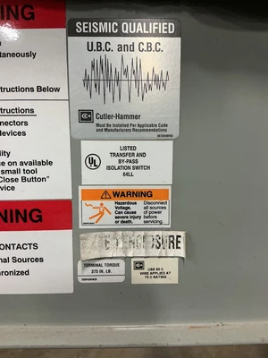 Used EATON/CUTLER-HAMMER CBVISPF32000XSU Switchgears Ohio US | Equipment Recovery Corp. #1331281