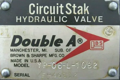 NEW DOUBLE A YP-06-L-10B2 HYDRAULIC VALVE YP06L10B2