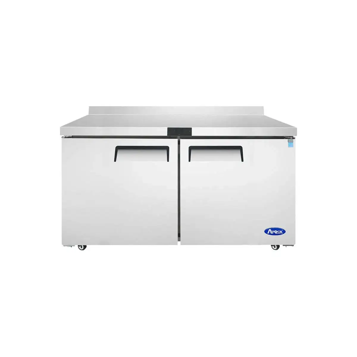 New | in-Stock Atosa New Atosa MGF8410GR 60" (2) Door Worktop Refrigerator w/ Backsplash Worktop Refrigerators Illinois US | Falcon Restaurant Supply #1375424