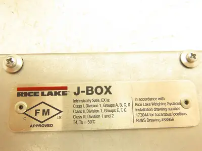Rice Lake J-BOX TuffSeal Weight Scale Junction Box Stainless Cable Port