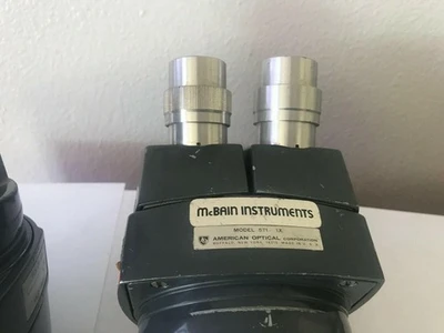 Lot 2 Mcbain Instruments American Optical 1X Ao 571 Stereo Star Microscope Heads