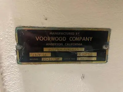 Used VOORWOOD 30-24/24R Winders & Rewinders (Paper) Pennsylvania US | Global Equipment International, LLC #185284