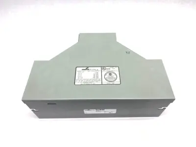USED COOPER B-LINE LAY-IN WIREWAY TEE SECTION HINGE SCREW COVER GRAY STEEL