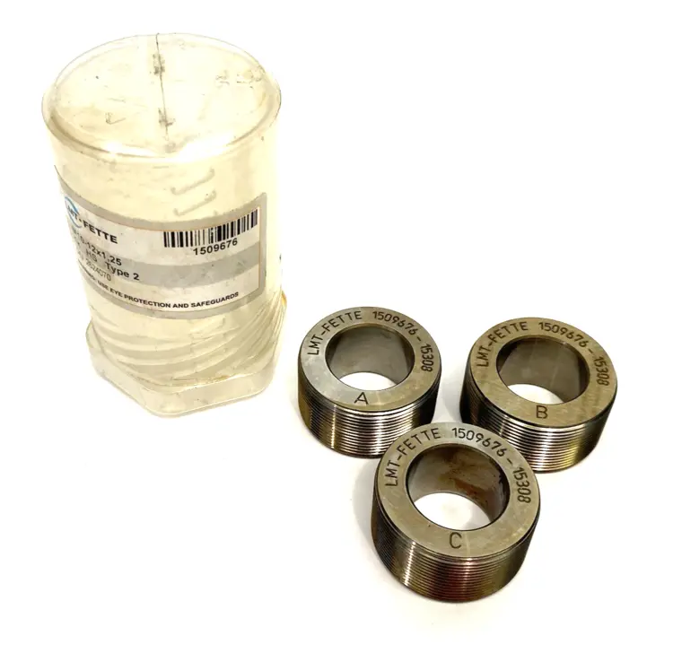 New | in-Stock LMT FETTE EVOLINE THREAD ROLLERS M10-12X1,25 1K HS TYPE 2 Thread Rollers | Maverick Industrial Sales #1100459