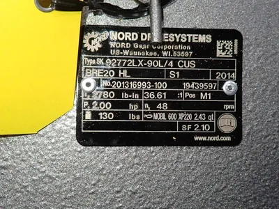 USED NORD GEAR CORPORATION SK 92772LX90L/4 CUS