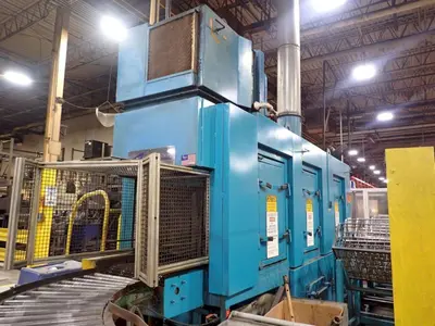 24" x 24" RANSOHOFF 3-STAGE STEEL MESH CONVEYOR PASS THROUGH PARTS WASHER: YOBRO #24301