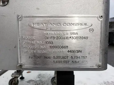 USED HEAT AND CONTROL CV-FB-200A18