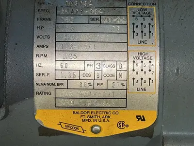 Used BALDOR 34A62884 Rotary Pumps Ohio US | HGR 24 #1355905