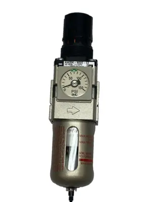 Used SMC Modular Filter Regulator 1/4" NPT MISSING DRAIN CAP Air Pressure Regulators Michigan US | Maverick Industrial Sales #1394924