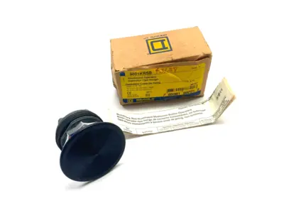 USED SQUARE D MUSHROOM HEAD OPERATOR PUSHBUTTON BLACK 2-1/4" DIA.