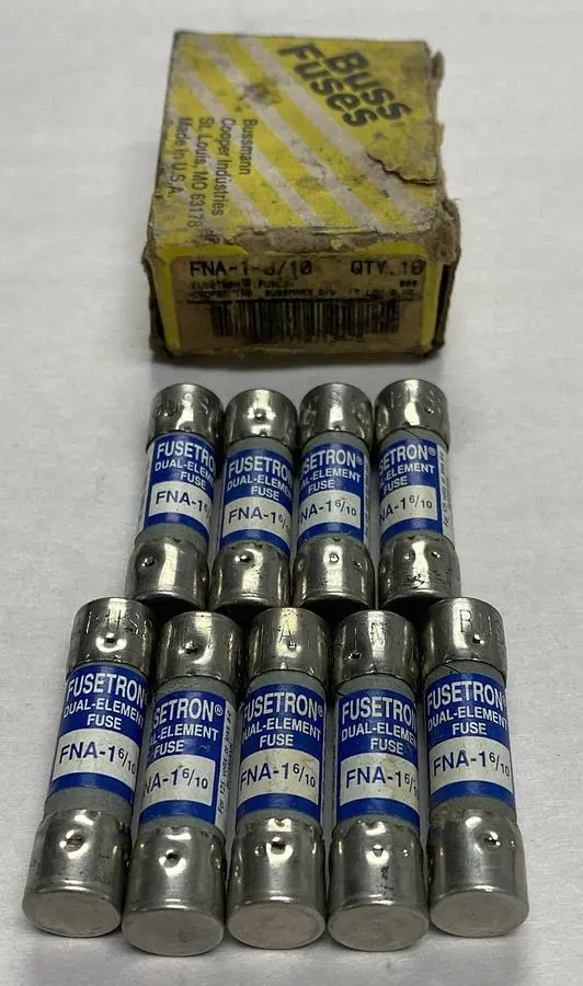 New | in-Stock COOPER BUSSMANN FNA-1-6/10 Miscellaneous Equipment (Electrical & Power) | Surplus Asset Holdings #1189291