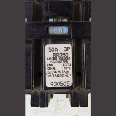Westinghouse 3 Pole 50 Amp Push-in Breaker