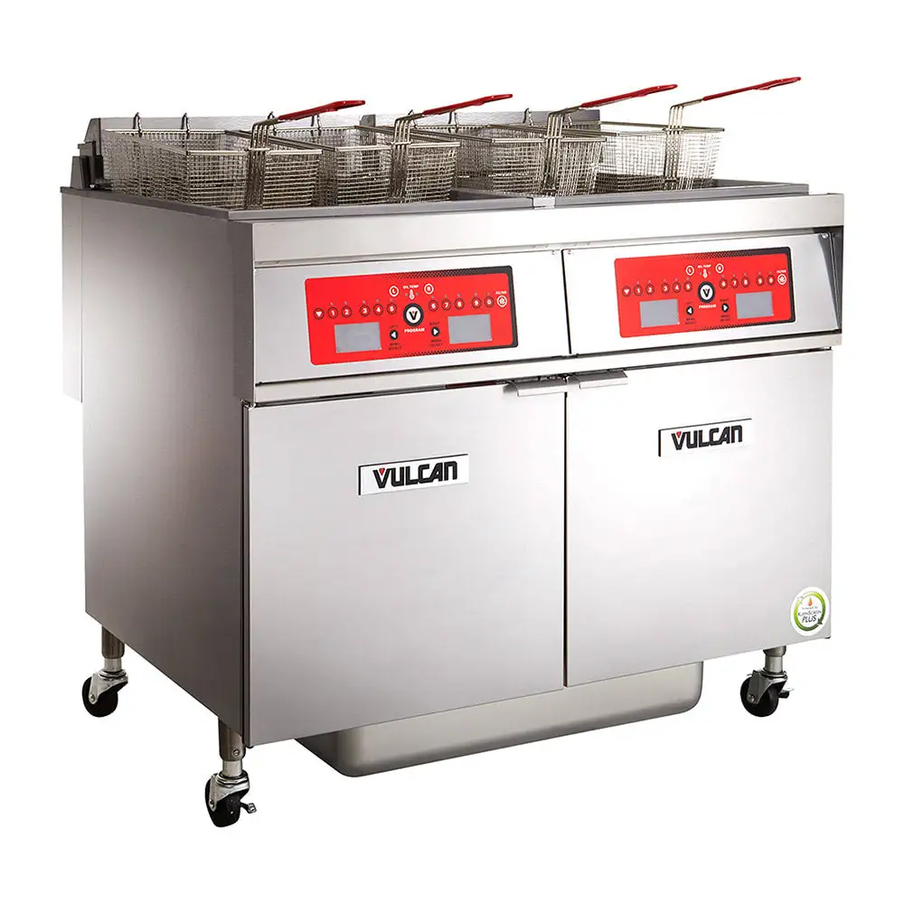 Vulcan 3VK45AF Gas Fryer - (3) 50 Lb Vats, Floor Model, Liquid Propane