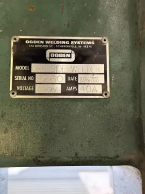 USED 2013 OGDEN ONE SIDE WELDER