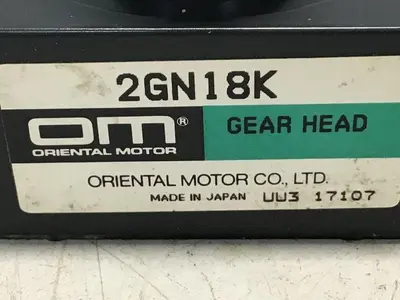 USED ORIENTAL MOTOR 2GN18K