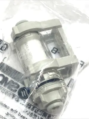 USED SMC IN-LINE AIR FILTER VACUUM FILTER 4MM TUBE 5ΜM W/BRACKET