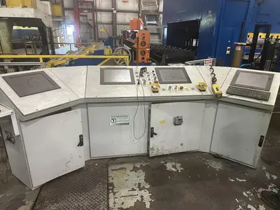 400 TON FUKUI BLANKING PRESS. 72" X .128" X 70,000 LB SERVO FEEDLINE STOCK #  0956723