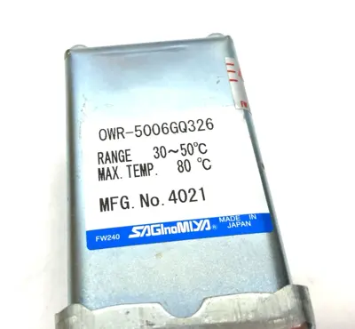 USED SAGINOMIYA WATER REGULATING VALVE RC 3/4 FPT